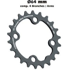 STRONGLIGHT Chainring 64 mm Inner (triple) 22T 4 holes